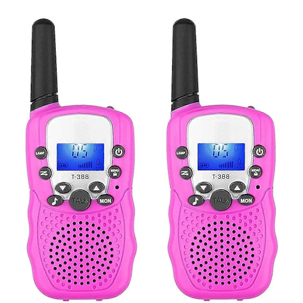 Walkie Talkies för Barn - Lång Räckvidd, Sekretess, Röstaktivering, Ficklampa [DB] Pink