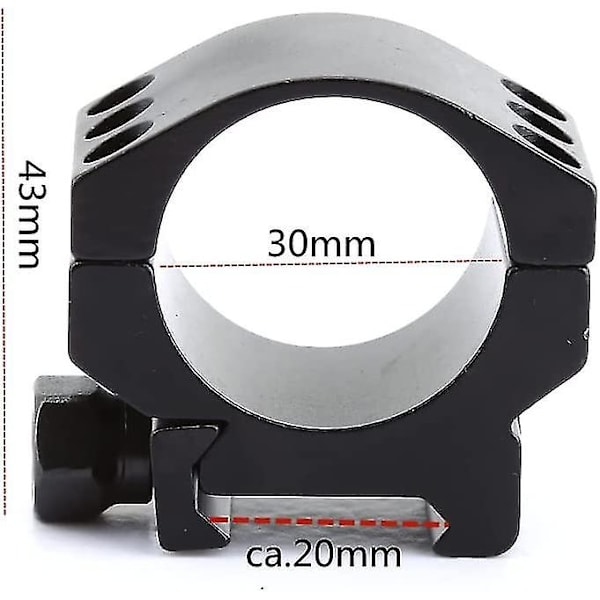 Scope Mount Ring Lav Profil Heavy Duty Rifle Scope Mount Rings Med 6 Bolter For Weaver Picatinny Rail 230mm [DB]