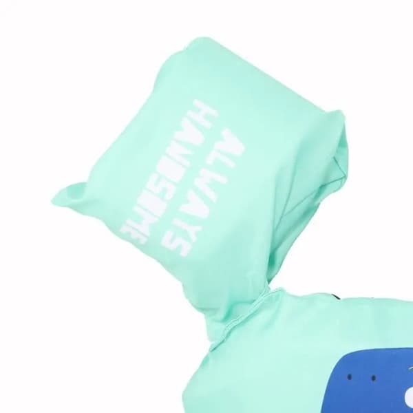 Dinosaur Svømmearmbånd - Lyseblå - Polyester & PVC - Stabil opdrift, frontstrop (DB)