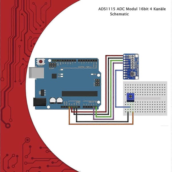 3 X Ads1115 Modul 16bit 4 Kanaler For Og For Raspberry [DB] Blue