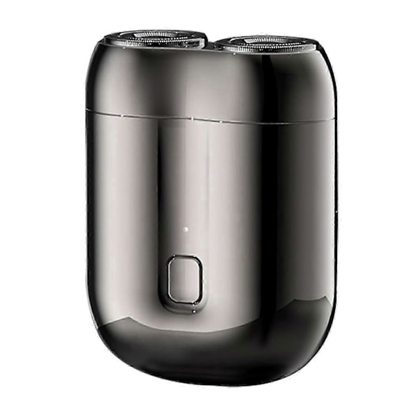 Elektrisk barberhøvel med dobbelt hode for menn - Mini USB-barbermaskin, bærbar, vaskbar [DB] Grey