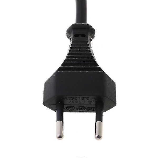Strömadapterkabel EU 2-polig hane till IEC 320 C5 Mickey för bärbar datorströmförsörjning 30 cm [DB] Black