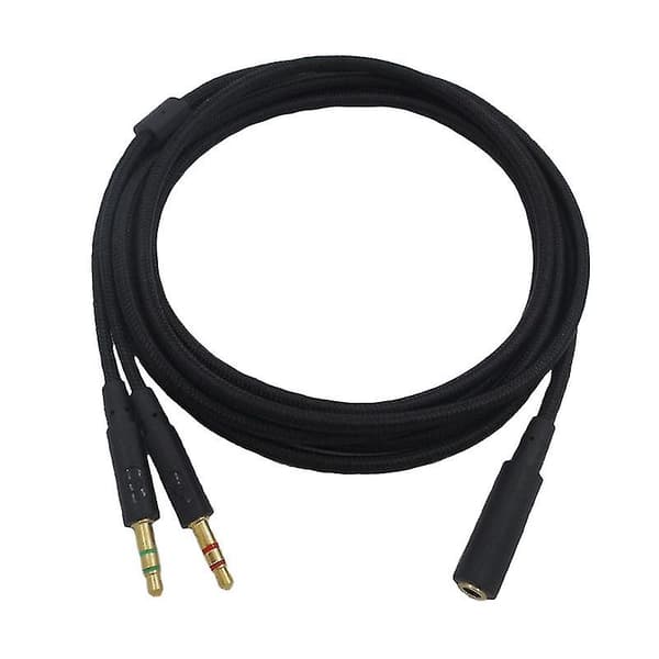 3,5 mm universell 2 i 1 spillhodesett lyd - forlengelseskabel for Hyperx Cloud Ii/alpha-/cloud Flight/c