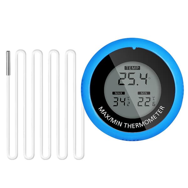 Db Vanntett Termometer Digitalt Termometer Høy Presisjon Termometer Akvarium Termometer Blue