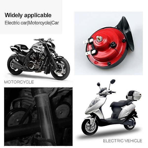 Super Horn 12v 300db Super Høj Horn Snegl Motorcykel Bil Lastbil Båd Tog [db] red