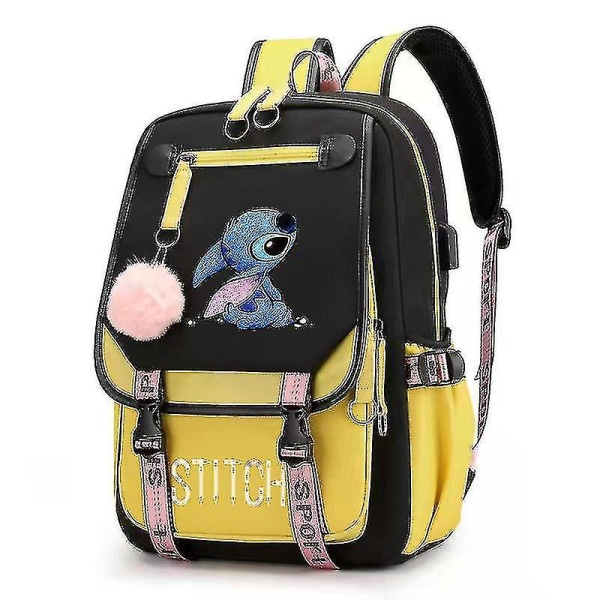 Stitch USB-oppladbar skolesekk for gutter og jenter, ryggsekk DB Style 1