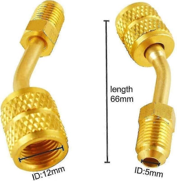 2 stk. R410a adaptere til split 5/16\" hun hurtigkoblinger 1/4\" han db