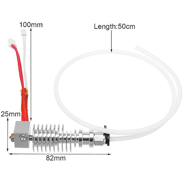 Anycubic 3D-printer Tilbehør V5 J-hoved Ekstruderingshoved Til I3 Mega 3D-printer db