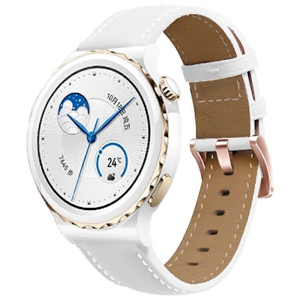 18mm PU Läderarmband för Huawei Watch GT 5 Pro 42mm/GT 5 41mm/GT 4 41mm Roséguldfärgat Spänne Klockarmband db Multicolor Style B