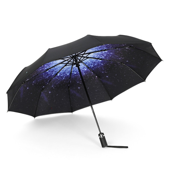 Sammenleggbar paraply Kompakt reiseparaply bærbar paraply - 10 beinforsterket markise