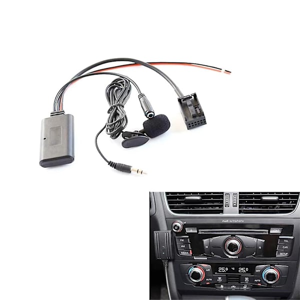 Bil Bluetooth 5.0 Aux-kabel Mikrofon Handsfree Mobiltelefon Gratis Samtale Adapter For E60 E63 E87 [DB]