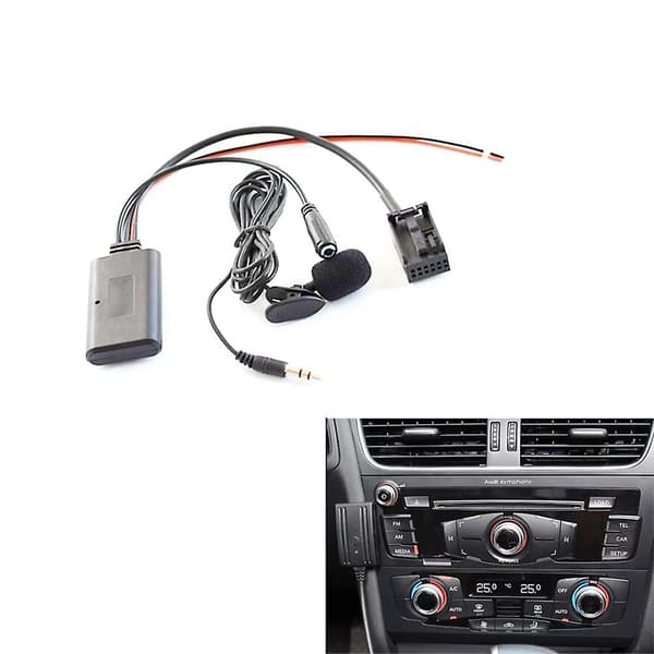 Bil Bluetooth 5.0 Aux-kabel Mikrofon Handsfree Mobiltelefon Gratis Samtalsadapter För E60 E63 E87 [DB]