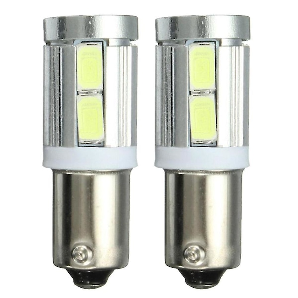 2x Universelle Ba9s H6w 10smd Led Sidelight Pærer Canbus Feilfri 6000k Hvit{ DB}