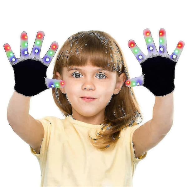 LED varme cosplayhandsker Halloween glødende handsker til børn