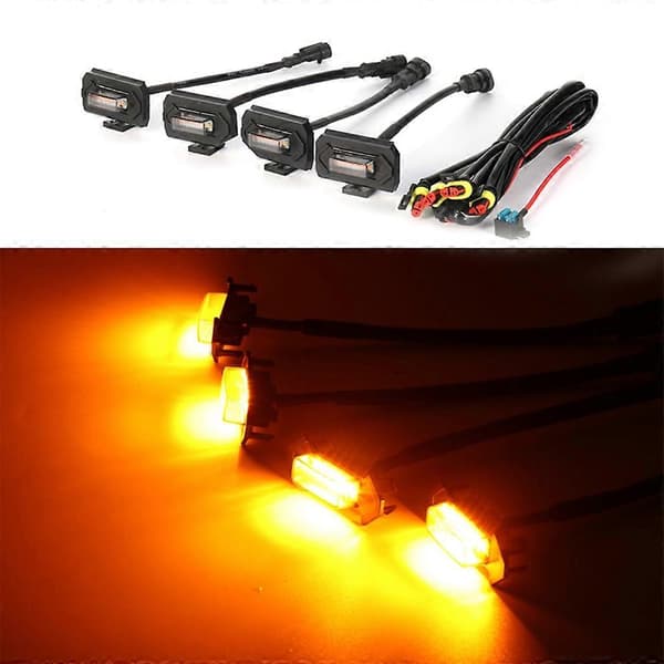 DB Raptor Style Gul Linse Grill LED Lys til TRD Pro 2016-2020 4-Stk./sæt White light