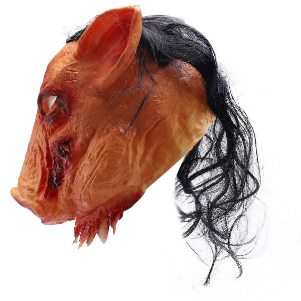 Halloween Uhyggelige Masker Nyhed Gris Hoved Horror Med Hår Masker Caveira Cosplay Kostume Realistisk Lat