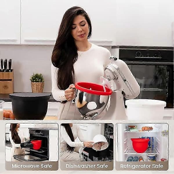 3 stk. silikoneindsatser til KitchenAid 5Qt røremaskiner, silikoneindsatser til bagning og madlavning, tilbehør til røremaskiner [DB]