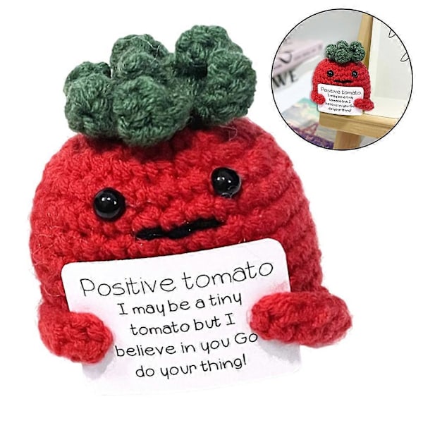 Stickade Positiv Energi Tomatdockor Roliga Uttryck Pack Hänge Ornament Motiverande Present till Pojkvän Flickvän db