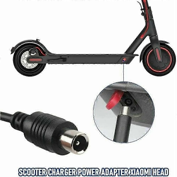 Ersättningsladdare för elscooter, Universell kompatibilitet 42V 2A Adapter med snabbladdning för M365, Pro2, Mi 3, E22 [DB]