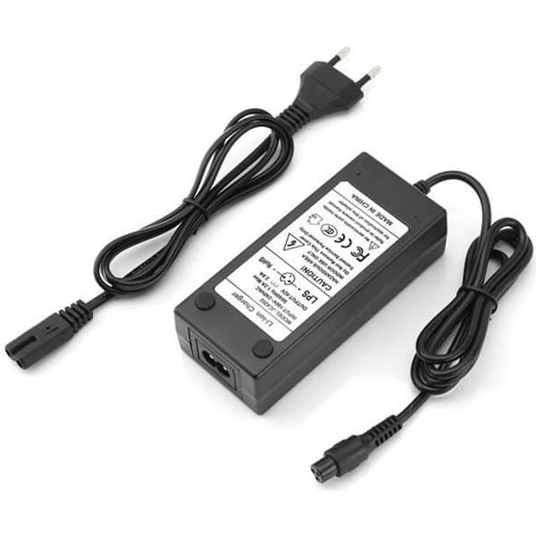 Batteriopladeradapter - 42V 2A - EU-stik - Sort