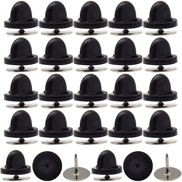 100 stk slipsnåler med PVC-gummi bakside [DB]