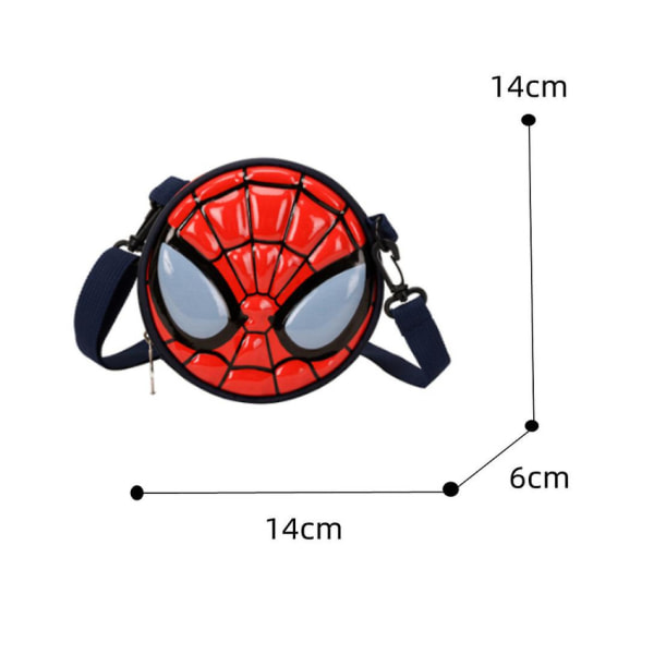 Lasten Spiderman Captain America Supersankari Lähettilaukku Olkalaukku Pyöreä Laukku Joululahjat DB Dark Blue