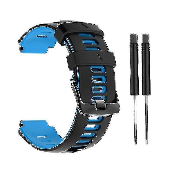 Rem til Garmin-approach S20/s6 Smart Watch Armbånd Silikone Blød Håndledsrem [DB] Black blue