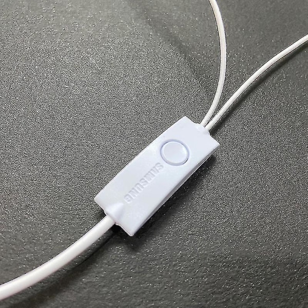 Öronsnäcka Ehs61 Kabelansluten med mikrofon för Samsung S5830 S7562 för Xiaomi hörlurar för smarttelefonhörlurar [DB] White