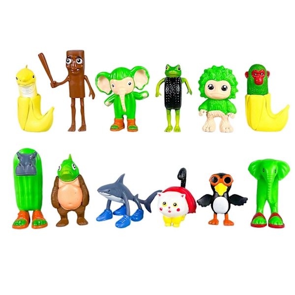 5-12 st Italiensk Brainrot AI Djur Set Söt Figur Skrivbordsdekoration Present för Fans Vuxna Barn [DB] 12pcs