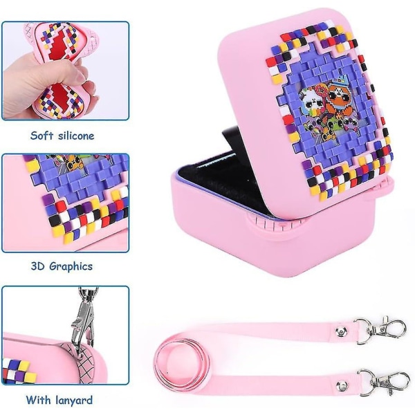 Silikoninen cover Bitzee Digital Pet Interactive Virtual Toy case , suojaava iholaukku Bitzee Virtual Electronic Pets -tarvikkeita varten db Pink