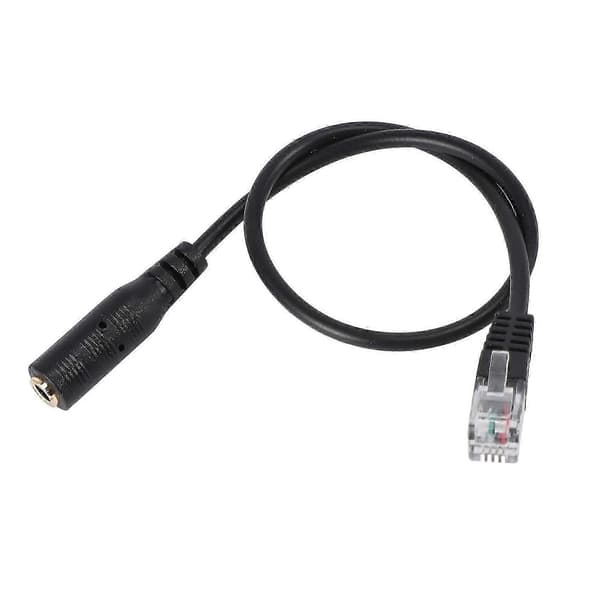3,5 mm plugg til RJ9 for headset til kontortelefonadapterkabel [db] black