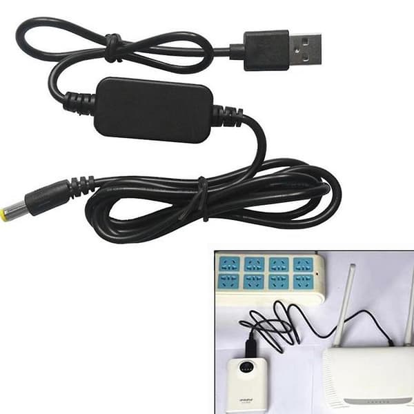 Dc-dc-konverterkabel Usb 5v til 9v/12v til Dc-stik 5,5mmx2,1mm Step-up Power Mod [DB]
