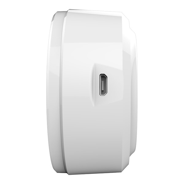 Z-Wave Plus Sirenealarm med blitsvarsler, støtter USB-lading og med reservebatteri Fungerer med SmartThings, 105dB [DB]