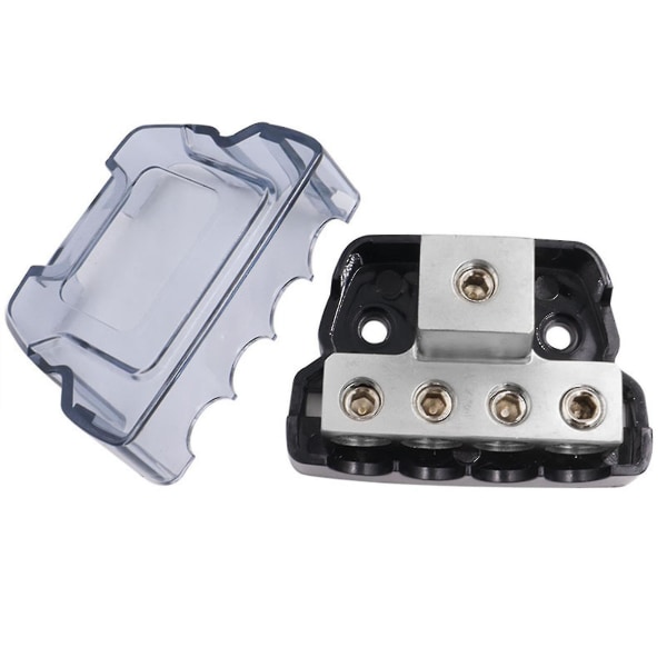 2x 4 Way Power Distribution Block 1 X 0/2/4 Gauge In /4 X 4/8 Gauge Out Ground Distributor Block Fo