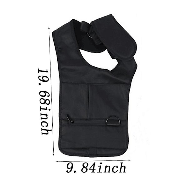 Mænd Rejse Anti Tyveri Skjult Underarm Skuldertaske Sort Nylon Lomme Mp3 Pas Pas Mobiltelefon Opbevaring Organizer DB