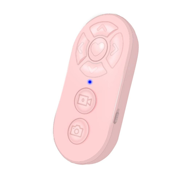 Genopladelig Selfie Fjernbetjening Til At Tage Billeder Video Optagelse E-bog [DB] Pink