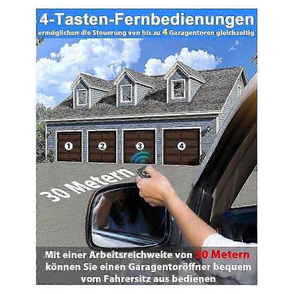Garajeport fjernkontroll fast kode kopierbar 26.995 mhz hsm4 hs4 hse4 [DB]