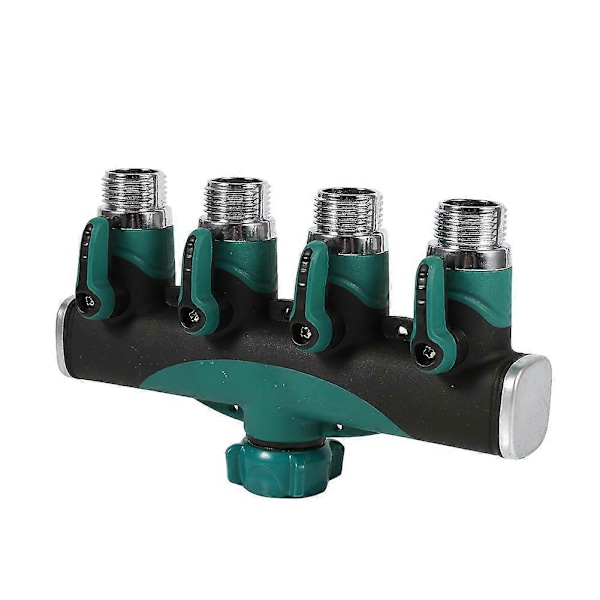 Vannkran Konverter 4-veis Splitter Kobling Slange Rør Adapter for Hagevanning og Vanning [db]