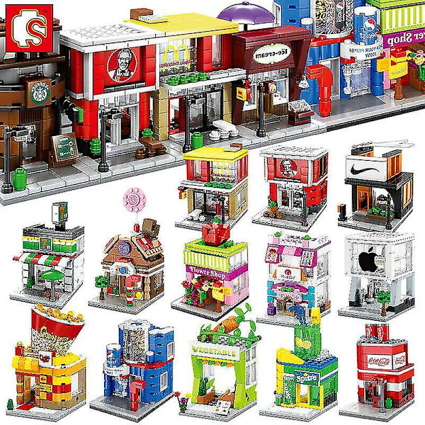 Kfc byggeklosser Sembo City Street Store byggeklosser modell Db