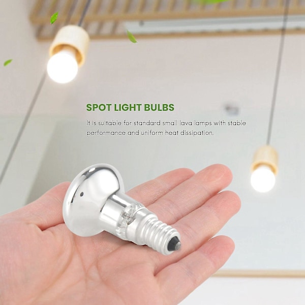 Erstatningspære til lavalampe E14 R39 30w Skru i lyspære Klar Reflektor Spot Light Lava Glødelampe db Transparent 3pcs