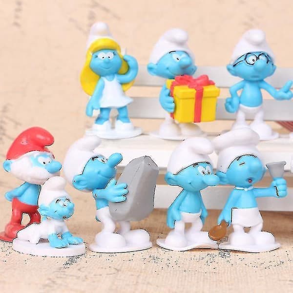 12 st Smurfdockor Animedocka Leksak [DB]