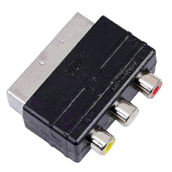 Scart - 3rca av -sovitin, ulostulotyyppi luudanpäästä lootuspäähän, scart-signaali rca-sisääntulosignaaliin [Db]