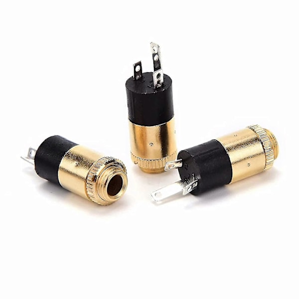 Stereo Panelmontering Kobling Hunn Jack Socket 3.5a Lodde Stereo Panelmontering Terminal Med Skrue Mutter For Datamaskin, TV, Hvitevarer 8 P db