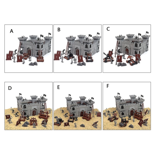 Castle Kit Soldat Ridder Actionfigur Legetøj Til Drenge Simulation Belejring Krigsførelse Db D