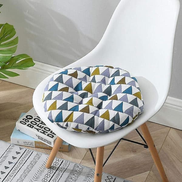 40x40cm Rund-Triangulär Flerfärgad Stolskudde Tryckt Mjuk Klassrum Kontorsstolsdyna[DB]