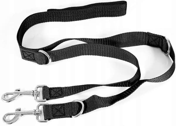 Justerbart Hundkoppel, Vändbart, Starkt, 25mm, 5m [DB] black