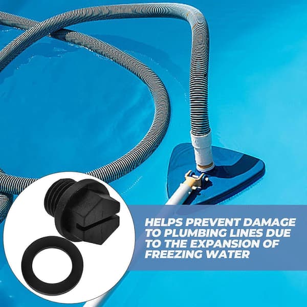 6 st Poolpumpsplugg Poolpluggar Poolpumps Reservdelar Poolpumpsplugg [DB] Black 1.80X1.20X1.20CM
