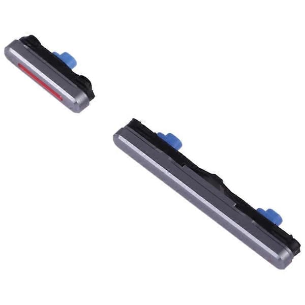 Til Huawei P20 Tænd/Sluk og Volume Sideknapper Sæt Reservedel (uden Logo) [DB] Multicolor Silver