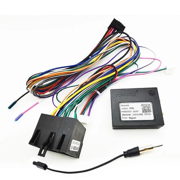 CANBus Decoder ISO Radio Kabeladapter 16-Pin Kontakt Android för Renault Megane 2 Clio Mk3 db cable+ANT
