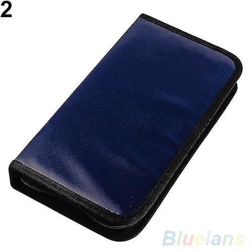 VCD Organizer 80 Discs CD-holder DVD-etui Opbevaring Kunstlæder Lynlåstaske[DB]